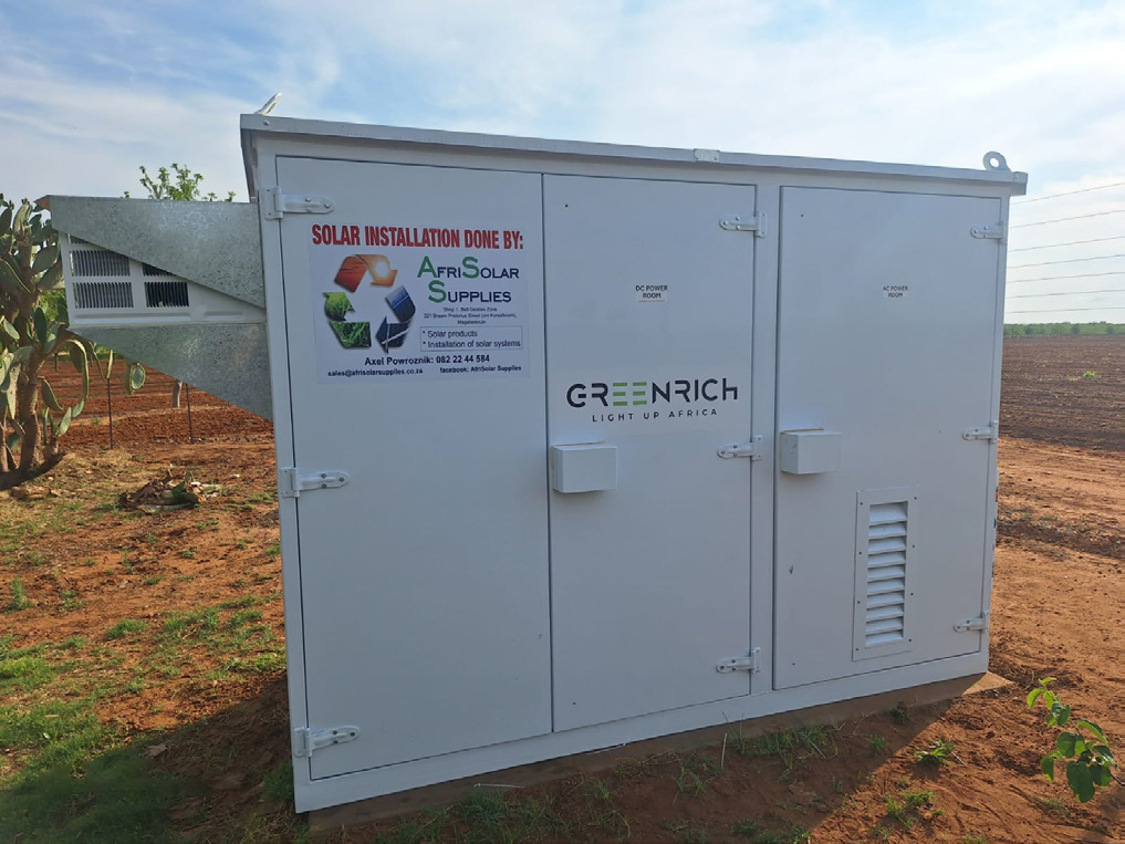 MINI-SUB BESS enclosure in a field installation setting